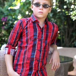 MashUp Boys Classic Opaque Checked Casual Shirt-image-51