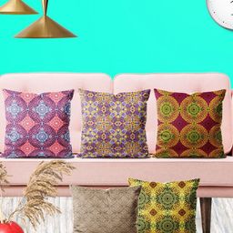 ArtzFolio Multicoloured Set of 5 Square Cushion Covers-image-94