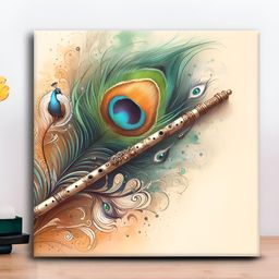OLIVE TREE Beige & Green Canvas Religious Wall Painting-image-89