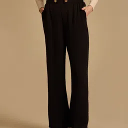 Kazo Women Tailored Pleated Trousers-image-6