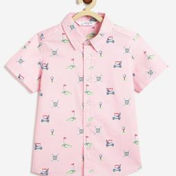 Campana Boys Opaque Printed Casual Shirt-image-85
