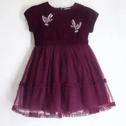 Cherry Crumble Girls Embellished Ruffles Fit & Flare Dress-picture-32