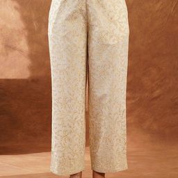 JAYPORE Women Floral Printed Ethnic Palazzos-image-6