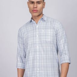 BS BLUE SQUAD Men Slim Fit Opaque Checked Casual Shirt-image-72