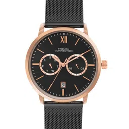 French Connection Men Dial & Stainless Steel Bracelet Style Straps Analogue Watch FCN085BM-46