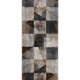 OBSESSIONS Grey & Brown Geometric Printed FloorRunners image 4