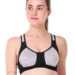 Halfspin Women Colourblocked Full Coverage Racerback Workout Bra-image-16