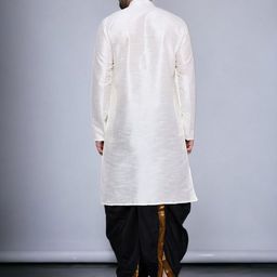RAMESHWARAM FABRICS Men Regular Kurta with Dhoti Pants image 3