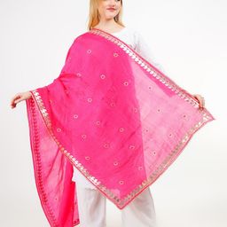 Karthav Fashion Paisley Printed Art Silk Dupatta-picture-50
