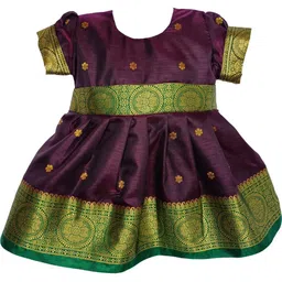 Mom and Me Maroon Cotton Dresses-image-89