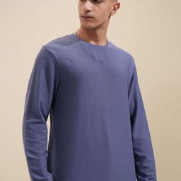 HIGHLANDER Men Solid Round Neck Cotton Relaxed Fit T-Shirt-image-66