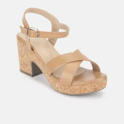 Marc Loire Women PU Block Backstrap Sandals-14