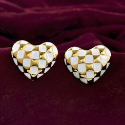 Voylla Trendy Candy Gold-Plated Brass Heart Studs-image-68
