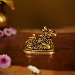 JAYPORE Gold-Toned Nandi Religious Idol Showpiece-image-13