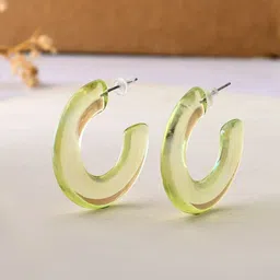Voylla Quirky Half Hoop Earrings-image-13