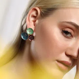 SOHI Gold-Plated Contemporary Drop Earrings-44