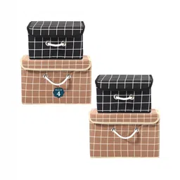 Aura Brown Set of 4 Reusable Drawer Organiser Organisers-47