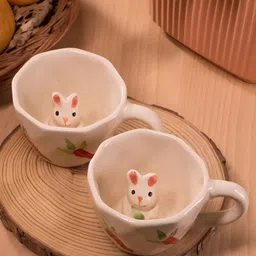 Rare Planet White & Red 2 Pieces Printed Ceramic Mug-image-68