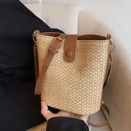 Mast & Harbour Bucket Handheld Bag with Bow Detail-29