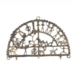 IndianShelfBronze Toned Textured Brass Tribal Clothes Hanger-image-34