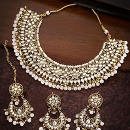 OOMPH  Kundan Studded Ethnic Jewellery Set-image-38