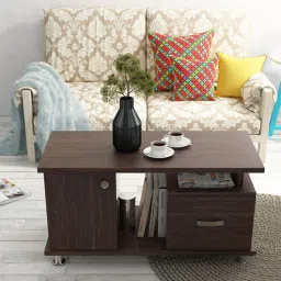 a globia creations Ocean Coffee Table with Drawer Storage in Choco Walnut Finish-picture-7