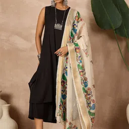 InWeave Women Regular Kurta with Palazzos & With Dupatta-picture-30