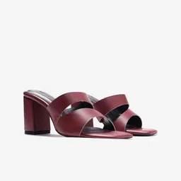 Pair ie Tales Leather Party Block Heeled Sandals-picture-39