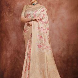 Rare Bello Floral Woven Design Zari Saree-picture-52