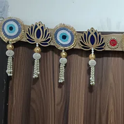 Nutts Blue & White Evil-Eye Shubh-Labh Bandhanwar Festive Decor-image-19