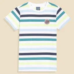 Allen Solly Junior Boys Striped Round Neck T-shirt-image-22