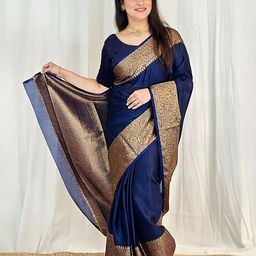 AMRUTKALA SAREES Woven Design Zari Banarasi Saree-image-78