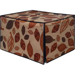 Wings Star Brown Leaf Printed Microwave Oven Covers-12