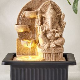 Home Centre Beige & Black Alpine Ganesha Water Fountain-52