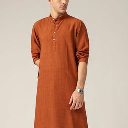 DENNISON Men Mandarin Collar Long Sleeves Kurta-picture-4