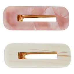 Accessorize Women Set of 2 Marble Resin Snap Hair Clips-23