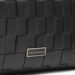 Van Heusen Structured Braided Design Shoulder Bag with Detachable Sling Strap image 3