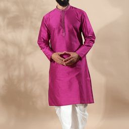 FILORI Ethnic Motifs Woven Design Mandarin Collar Kurta-image-79