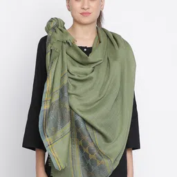 SHINGORA Women  Woven-Design Metallic Dobby Shawl-image-94