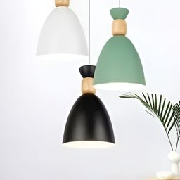 GAUVIK Green & Black Aluminium Ceiling Lamp-image-10