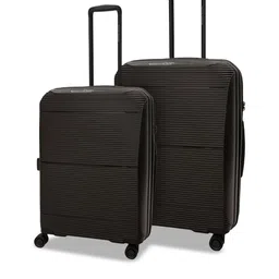 Travel Blue Set Of 2 Hard Sided Textured Trolley Bag-image-70