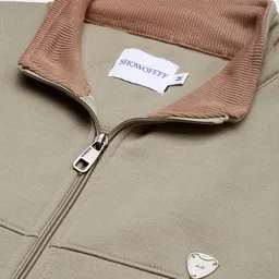SHOWOFF Men Mock Collar Front-Open Sweatshirt image 3