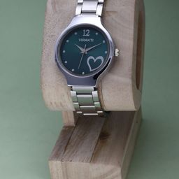 VIRAKTI Girls Brass Stainless Steel Bracelet Style Straps Analogue Watch SAT-09-GREEN-S01-image-83