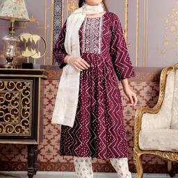 BAESD Girls Geometric Printed Kurta-image-43