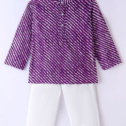 JAV CREATIONS Boys Striped Pure Cotton Kurta with Pyjamas-image-40