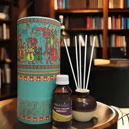GLOBAL AROMA Brown & Blue Tuscany Florence Reed Aroma Oil Diffuser Set - 100 ml-24