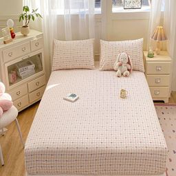 JC HOME White & Beige Floral 140 TC Double King Bedsheet Set-2.3 m x 2.50 m-picture-22