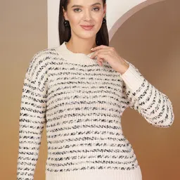 Juelle Women Checked Woollen Pullover-picture-28