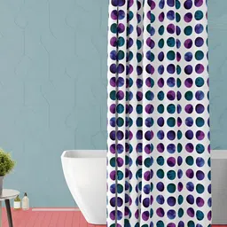 ArtzFolio White & Green Printed Waterproof Shower Curtain-picture-48