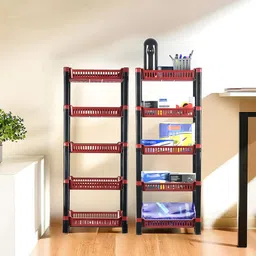Kuber Industries Maroon & Black 2 Pieces Long Lasting Multi-Utility Organisers-39